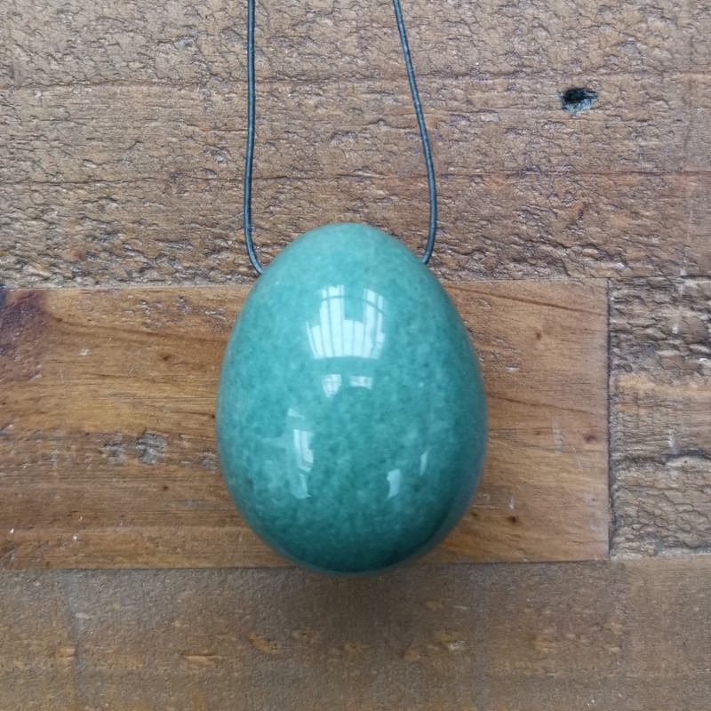 Aventurine - Œuf de yoni L percé - 4e chakra de Catalogue pierres et cristaux