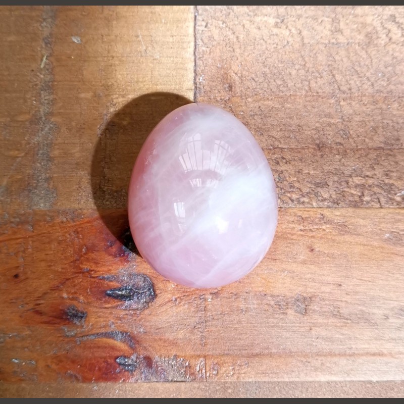 Quartz rose - Œuf de yoni L - 4ème chakra de Pierres du 4ème chakra
