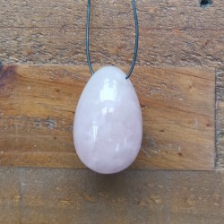 Quartz rose - Œuf de yoni M percé - 4ème chakra de Pierres du 4ème chakra