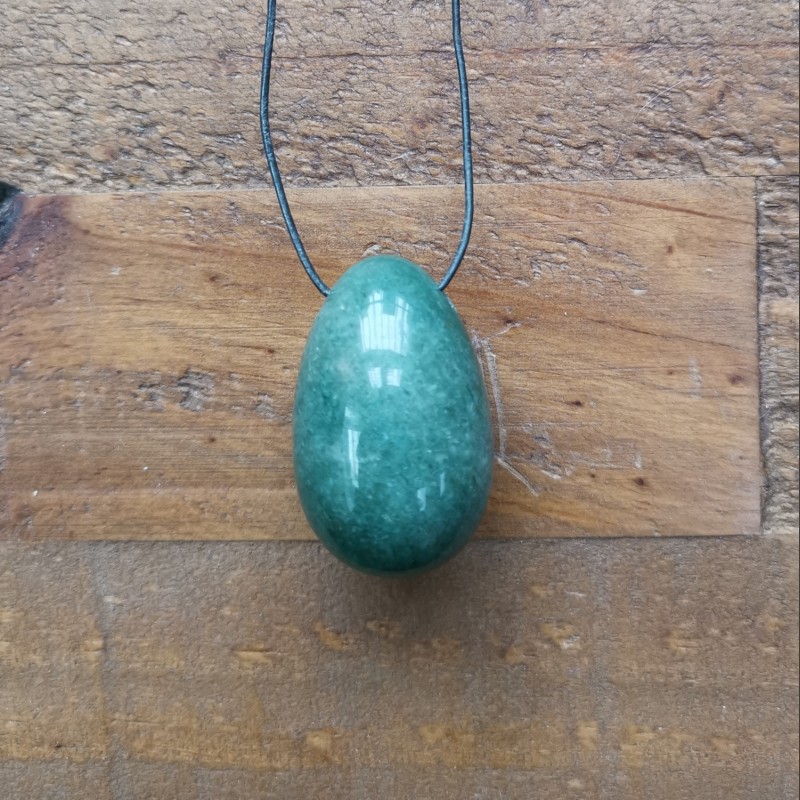 Aventurine - Œuf de yoni M percé - 4e chakra de Catalogue pierres et cristaux