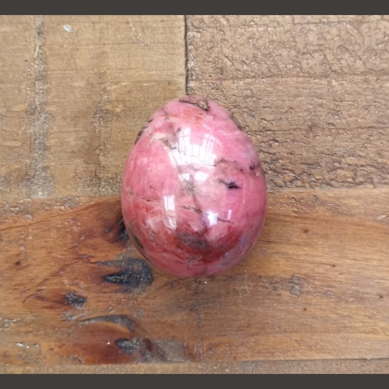 Rhodonite - Œuf de yoni M - 4ème chakra de Pierres du 4ème chakra