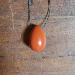 Jaspe rouge - Œuf de yoni S percé - 1er chakra de Pierres du 1er chakra