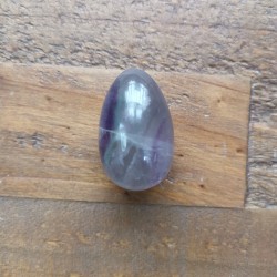 Fluorite - Œuf de de yoni S - 6e chakra de Œufs de Yoni - lithothérapie