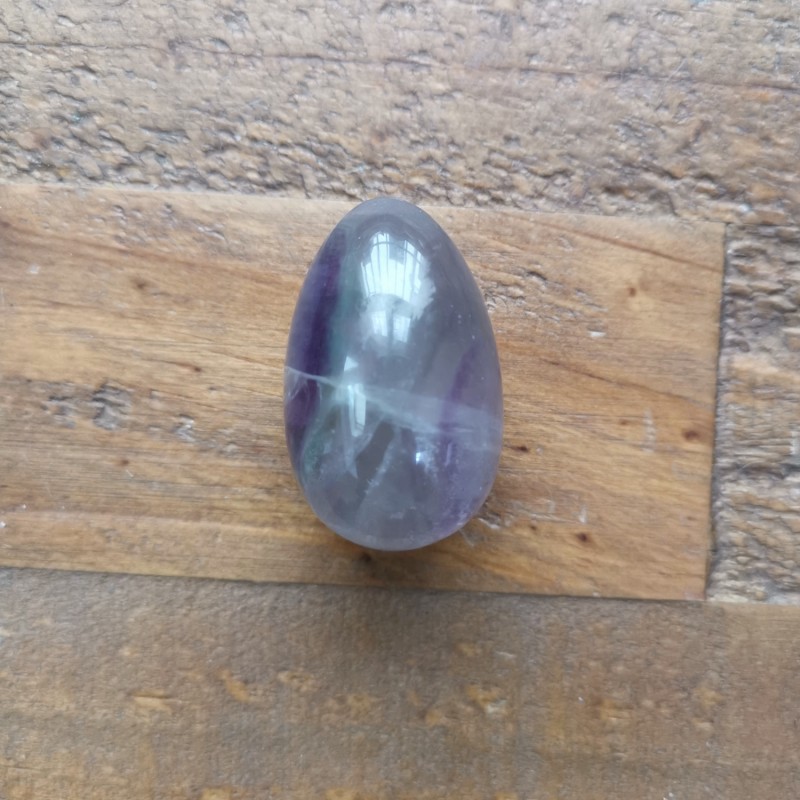 Fluorite - Œuf de de yoni S - 6e chakra de Œufs de Yoni - lithothérapie