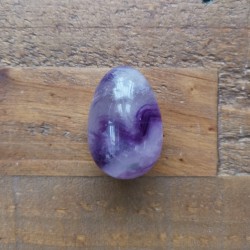 Fluorite - Œuf de de yoni M - 6e chakra de Œufs de Yoni - lithothérapie