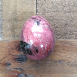 Rhodonite - Œuf de yoni L percé - 4ème chakra de Pierres du 4ème chakra