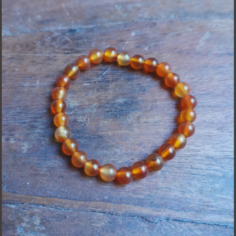 Cornaline - Bracelet enfant perles 6mm - 2e chakra de Catalogue pierres et cristaux