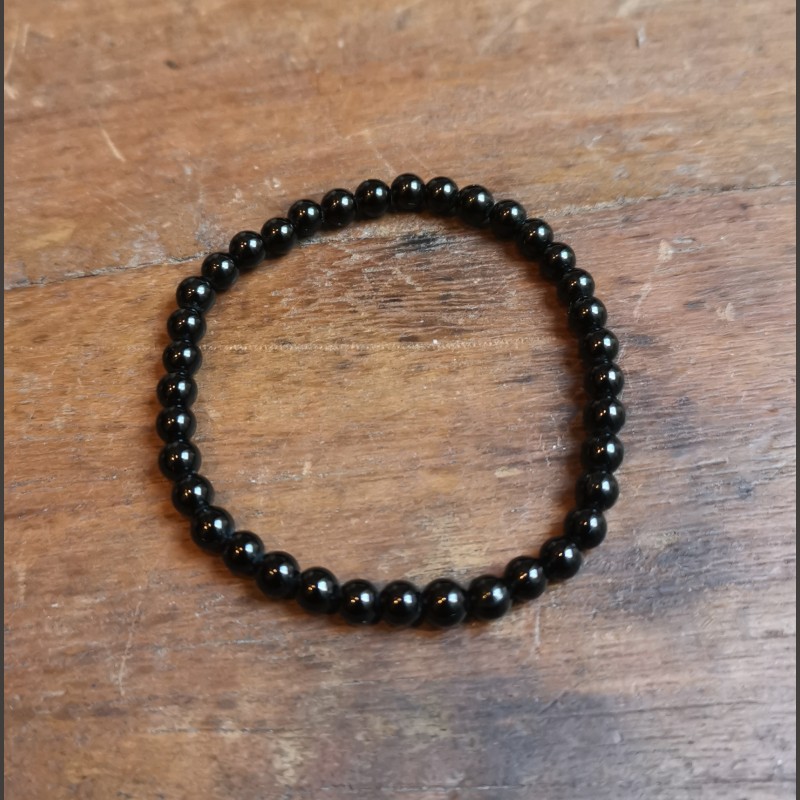 Tourmaline noire - Bracelet enfant perles 4mm - chakra bordeaux de Bracelets