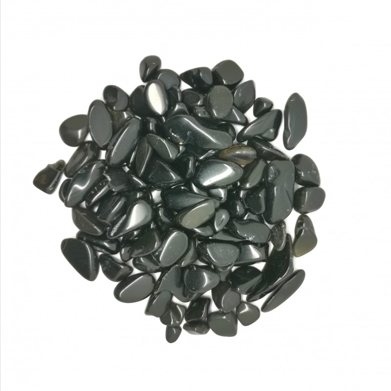 Obsidienne noire - Gravillons de Pierres du chakra bordeaux
