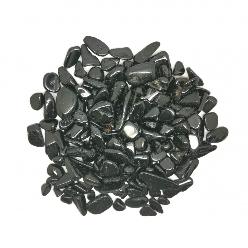 Tourmaline noire - gravillons - chakra bordeaux de Catalogue pierres et cristaux