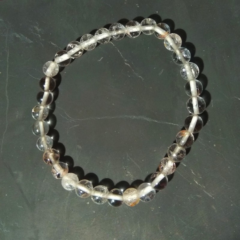 Cristal de roche - Bracelet perles 6mm - 6e chakra de Bracelets