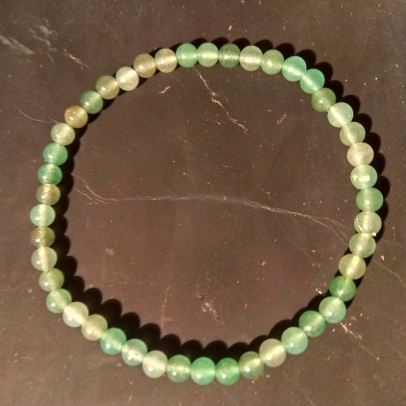 Bracelet d'aventurine - perles - 4e chakra