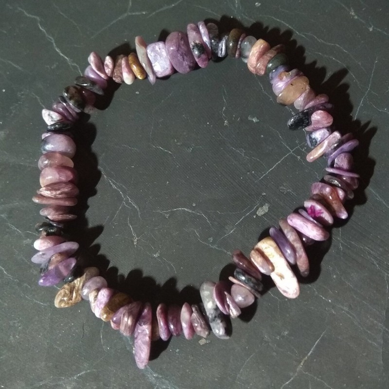 Charoïte - bracelet baroque - 7e chakra de Catalogue pierres et cristaux