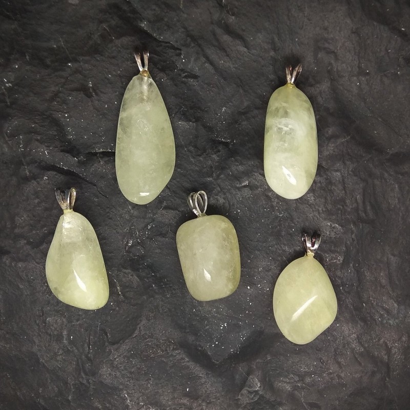 Quartz soufré - pendentif monté en argent