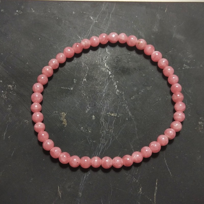 Rhodochrosite - Bracelet perles 4mm - 4e chakra de Catalogue pierres et cristaux