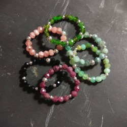 Spinelle noire - bague elastique de Catalogue pierres et cristaux