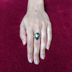 Pyrite - bague réglable en argent - 3ème chakra de Pierres & Cristaux - Pièces uniques
