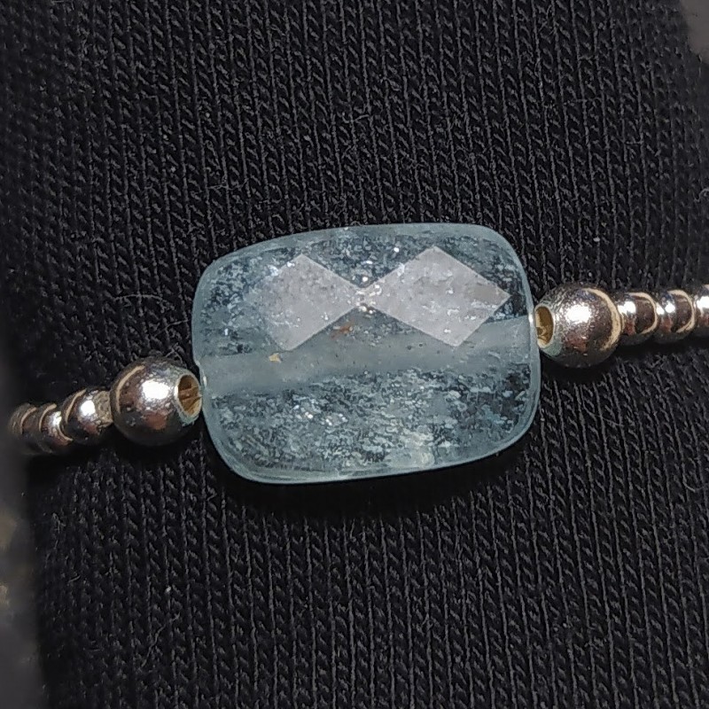 Aiguemarine - Bague elastique mod.2 - 5e chakra