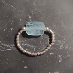 Aiguemarine - Bague elastique mod.2 - 5e chakra