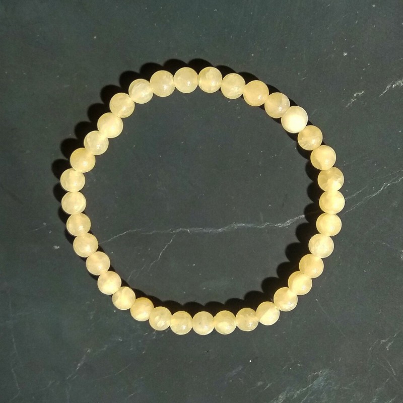 Quartz jaune - Bracelet enfant perles 4mm - 3ème chakra de Pierres du 3ème chakra