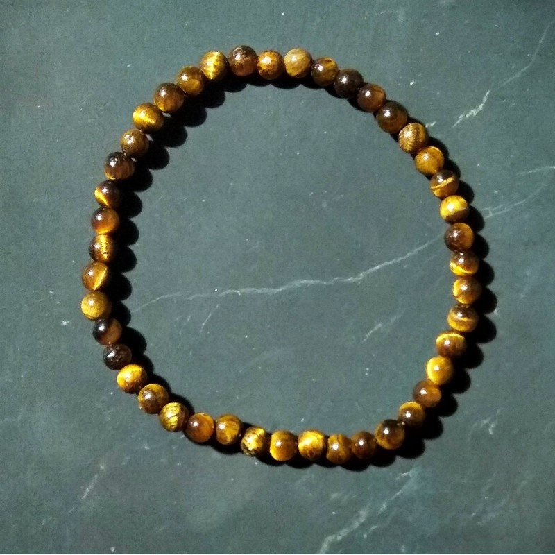 Bracelet Œil de tigre -  perles - 3e chakra