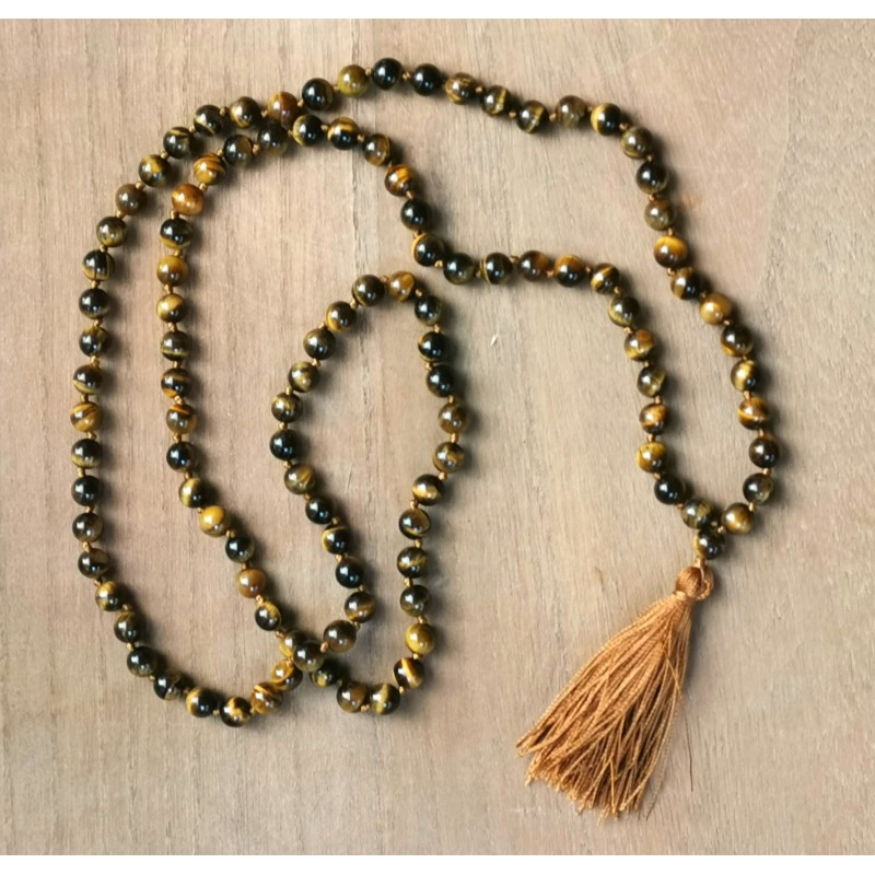 Œil de tigre - mala 108 perles