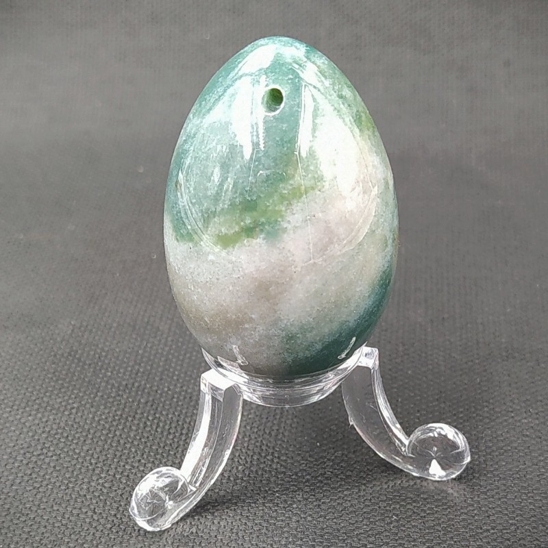 Agate mousse - pierre roulée - 4ème chakra